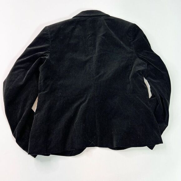 Tommy Hilfiger Jacket Blazer Womens 14 Black Velvet Single Button Black NEW - Picture 12 of 13
